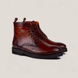 Bolzano24 - Cognac Brown Patina Leather - Boots