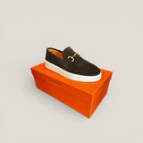 Horsebit Loafer - Dark Brown Suede - Size 42