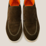 Andora - Camouflage Green Suede - Loafer Boots