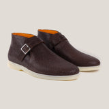 Biella - Dark Brown Grain Leather - Monk Strap Boots