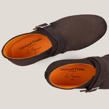 Biella - Dark Brown Suede - Monk Strap Ankle Boots