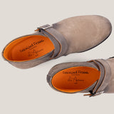 Biella - Taupe Grey Suede - Monk Strap Boots