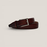 Leather Artisan Belt - Mahogany Brown