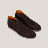 Lecco - Dark Brown Suede with Beige - Chukkas