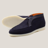 Lecco - Croco Dark Navy Suede - Chukkas