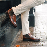 Livorno Country - Cognac Brown Patina Leather - Chelsea Boots