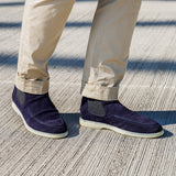 Livorno - Dark Navy Suede - Chelsea Boots