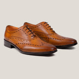 Naples - Light Cognac Brown - Leather Brogues