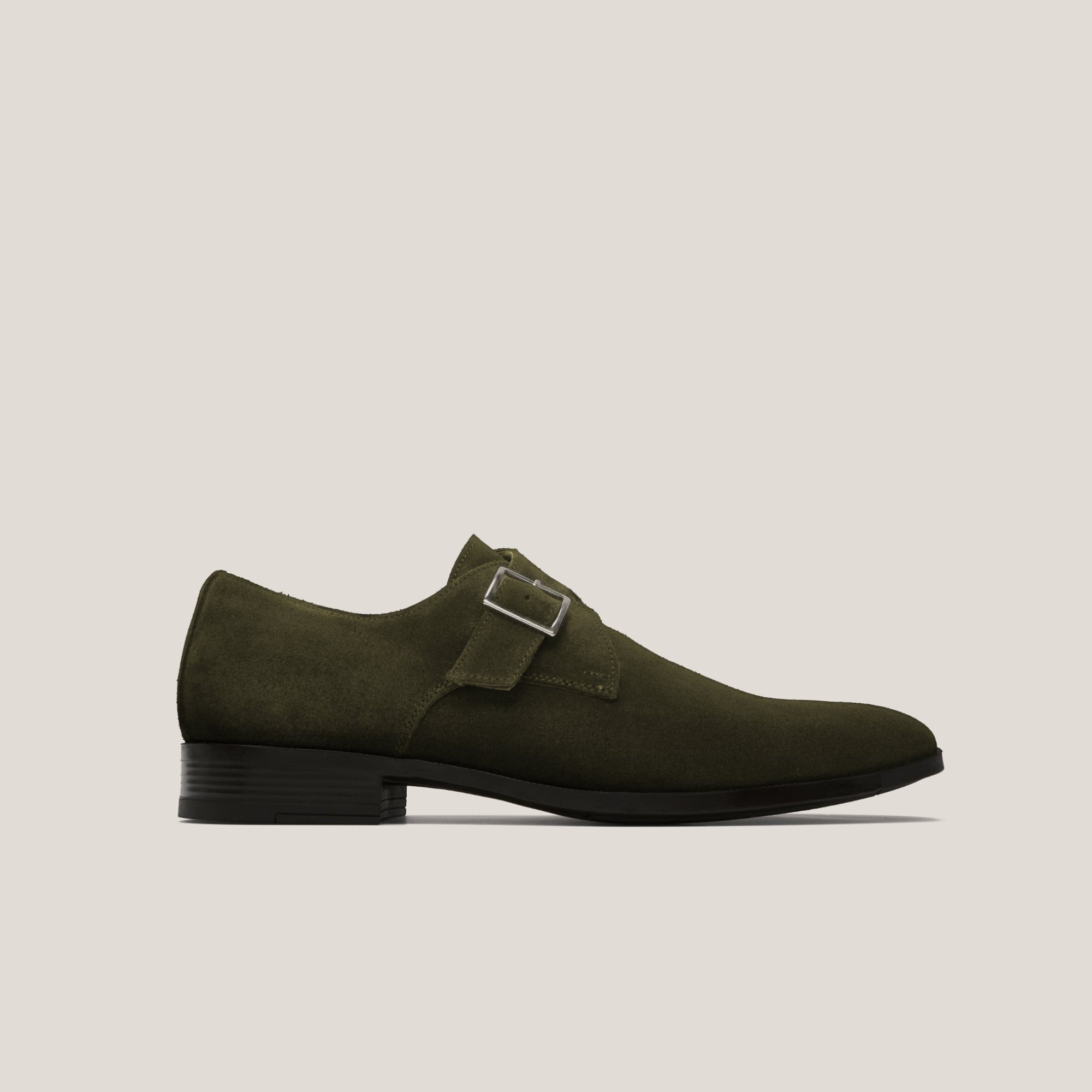 NY24 - Camouflage Green Suede - Single Monk Shoes