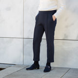 NY24 - Dark Navy Suede - Single Monk Shoes