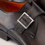 NY24 - Saddle Brown - Single Monk Shoes