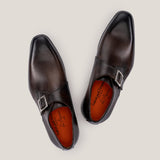 NY24 - Saddle Brown - Single Monk Shoes