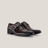 NY24 - Saddle Brown - Single Monk Shoes