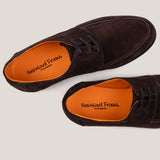 Pescia - Dark Brown Suede - Lace up Loafers