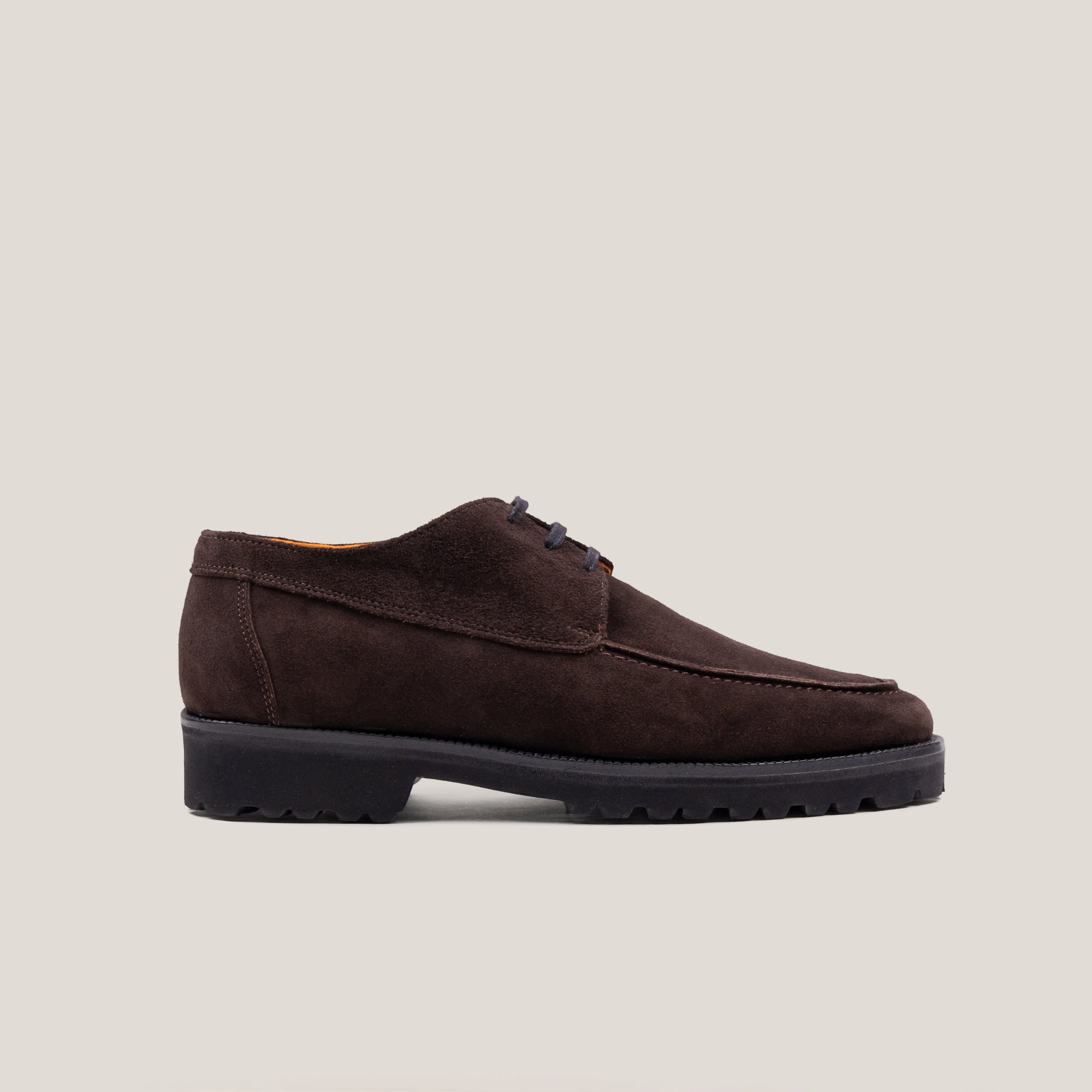 Pescia - Dark Brown Suede - Lace up Loafers