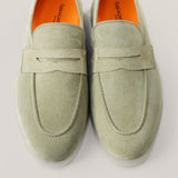 Portofino - Bamboo Green Suede - Penny Loafers