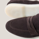 Portofino - Dark Brown Suede - Penny Loafers