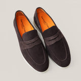 Portofino - Dark Brown Suede - Penny Loafers