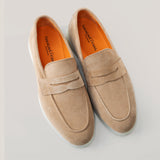 Portofino - Light Beige Suede - Penny Loafers