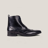 Ravenna - Black Calf Leather - Balmoral Boots