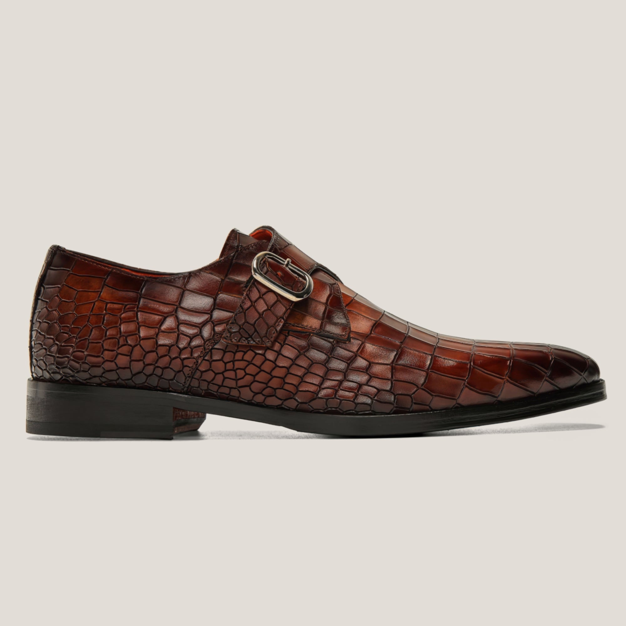 Roma Terra d’Oro Patina Croco - Reinhard Frans - Monkstrap