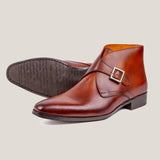 Stockholm - Cognac Brown Leather - Monk Strap Boots