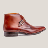 Stockholm - Cognac Brown Leather - Monk Strap Boots