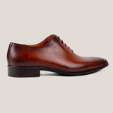 Vienna24 - Cognac Brown Patina Leather - Whole cut Oxfords